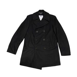 Authentic US Navy/DSCP Quarterdeck Peacoat Jacket Men's SZ 40L Black Wool